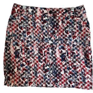 Christopher and Banks skort size 6 RWB print
